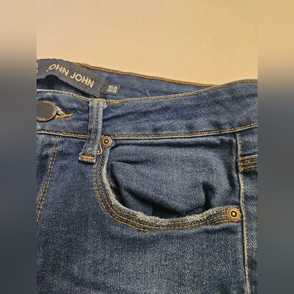 JOHN JOHN- Jeans Women's 28 Blue Denim Riped - Picture 7 of 11